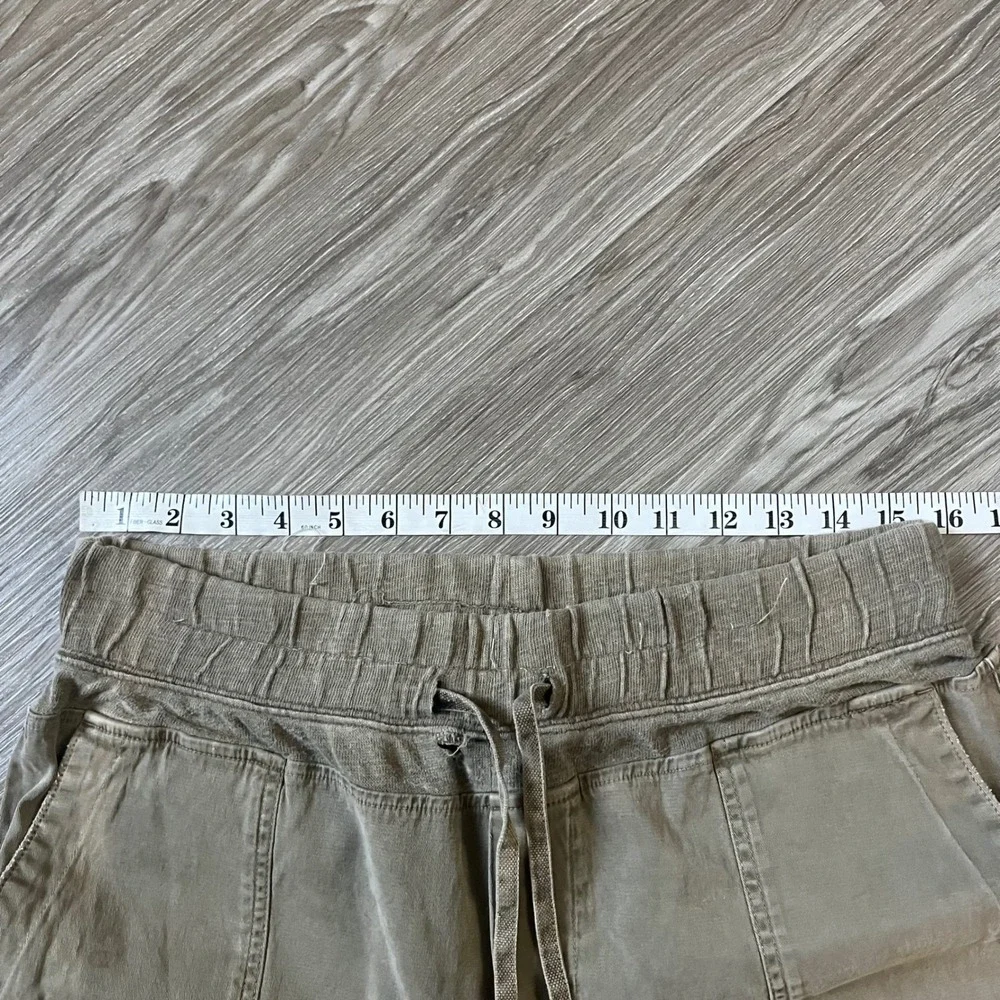James Perse Mens Mixed Media Joggers Olive Drab Cotton Lyocell Size 3 WHU1677